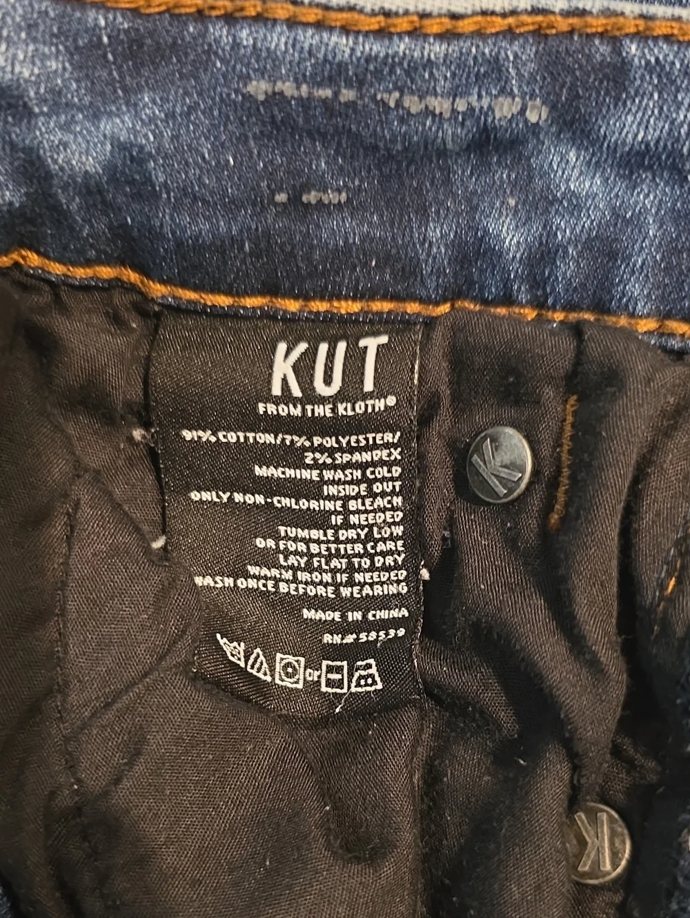 Kut from the Kloth Dark Wash Jeans - Blue Catherine Boyfriend Sz 10 Womens - Picture 8 of 11